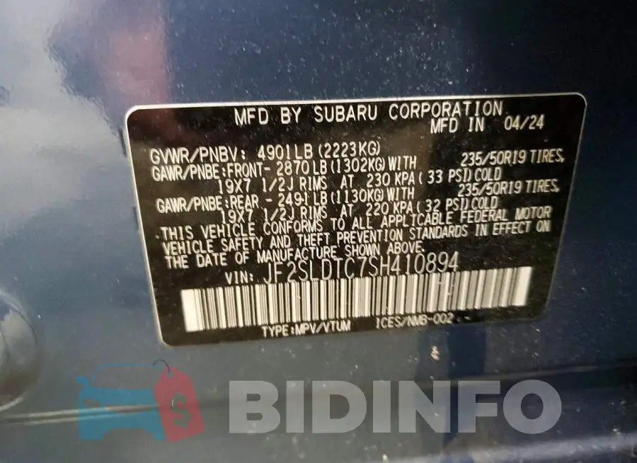JF2SLDTC7SH410894 Photo# 14