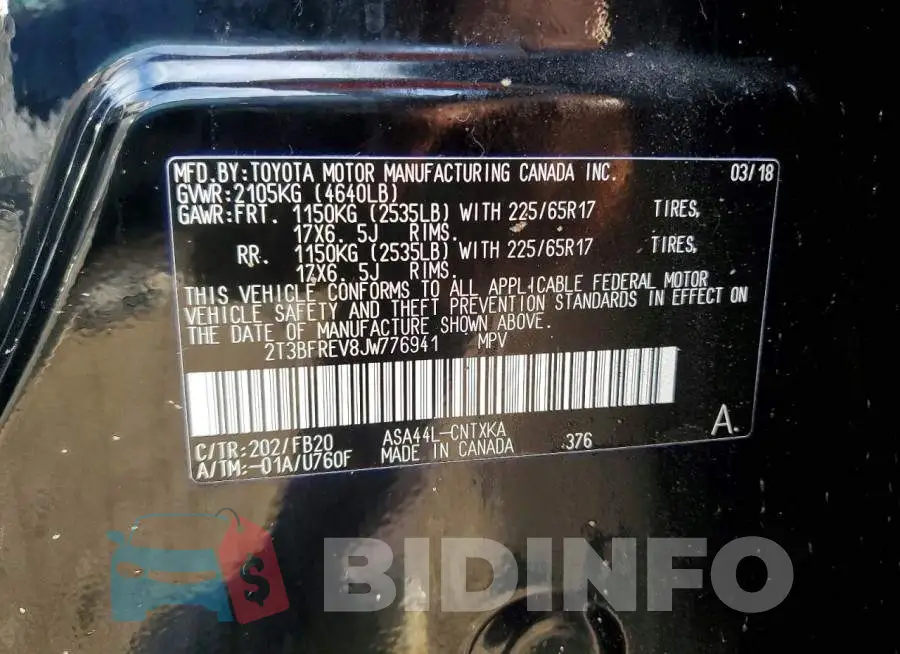 2T3BFREV8JW776941 Photo# 13
