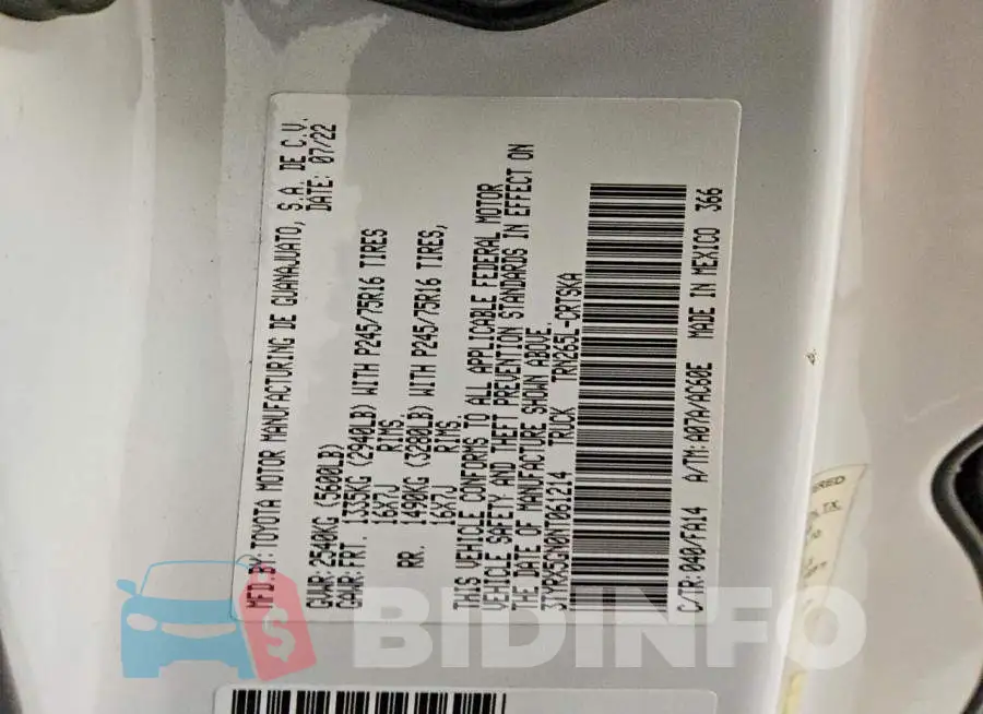 3TYRX5GN0NT061214 Photo# 12