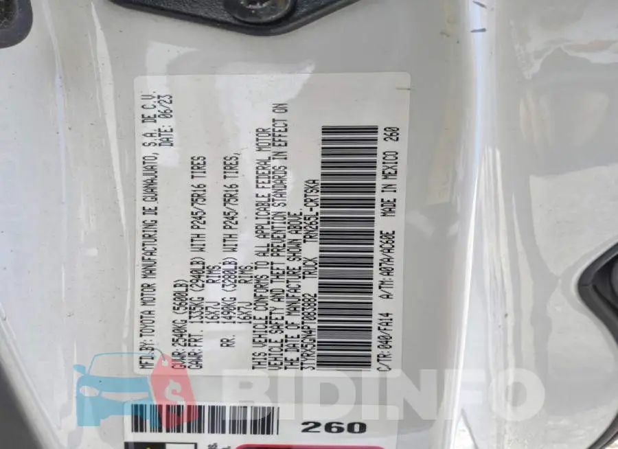 3TYRX5GN4PT083882 Photo# 12