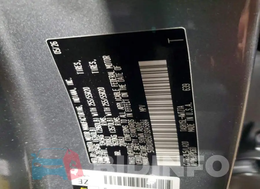 5TDADAB50TS045884 Photo# 14