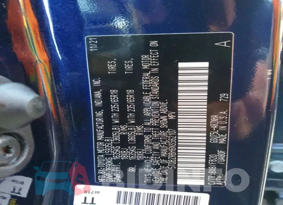 5TDBZRBH6NS562107 Photo# 14