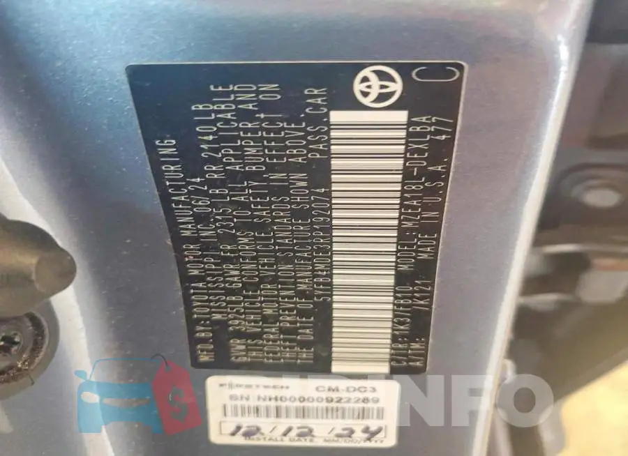 5YFB4MDE3RP192074 Photo# 12