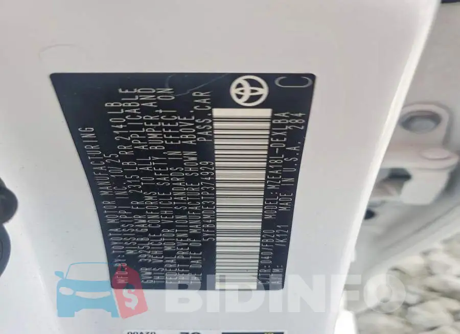 5YFB4MDE3TP374929 Photo# 13