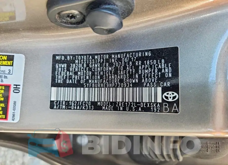 5YFBURHE9HP720934 Photo# 12
