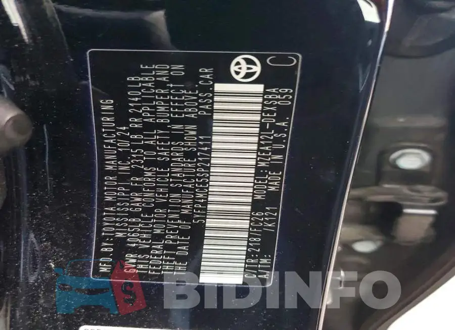 5YFP4MCE5SP217411 Photo# 13