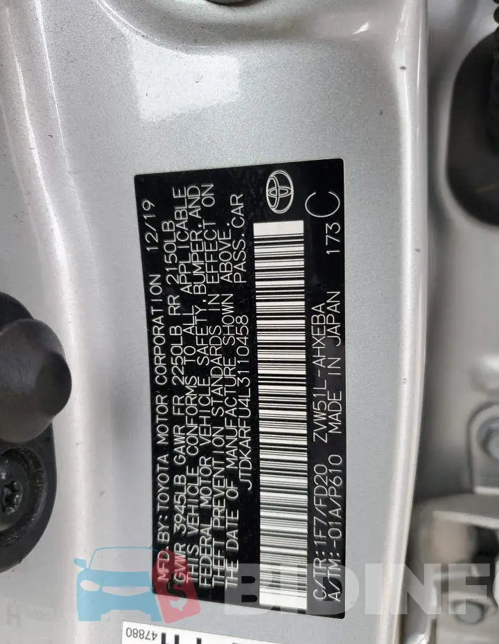 JTDKARFU4L3110458 Photo# 12