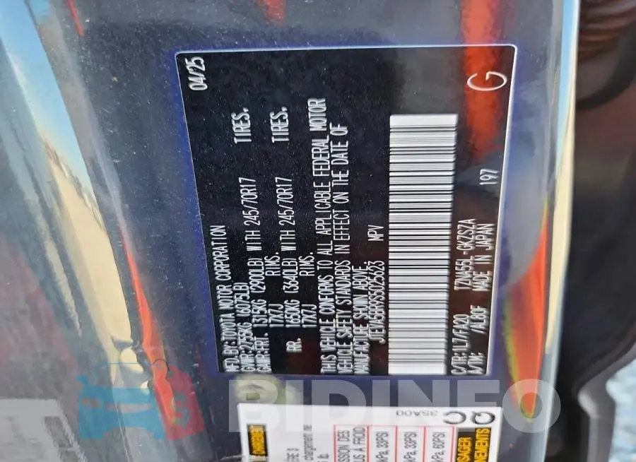 JTEVA5BR9S5025623 Photo# 12