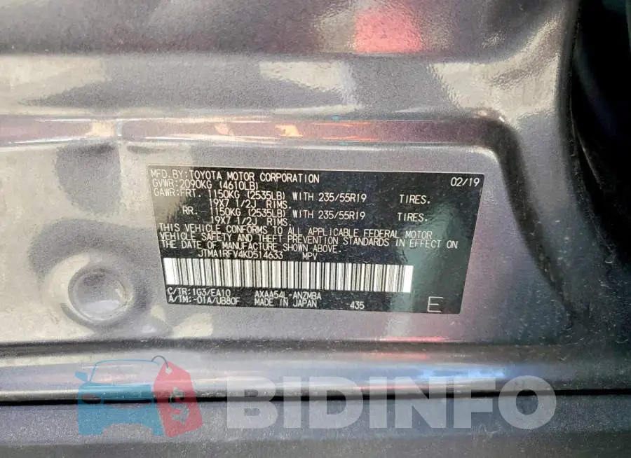 JTMA1RFV4KD514633 Photo# 13