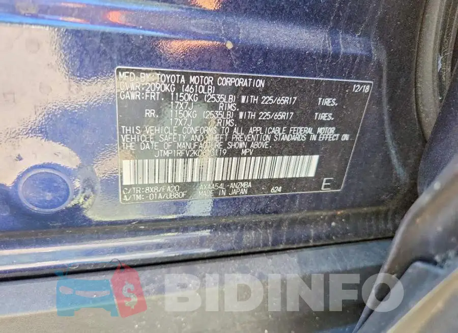 JTMP1RFV2KD013119 Photo# 14