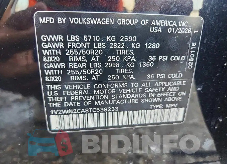 1V2WN2CA8TC538233 Photo# 13