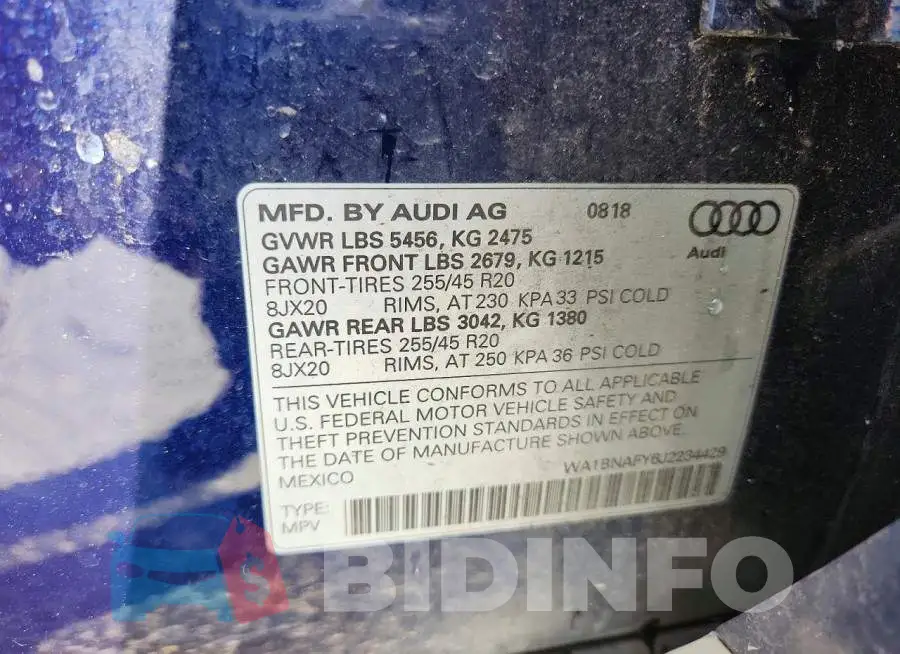 WA1BNAFY6J2234429 Photo# 13