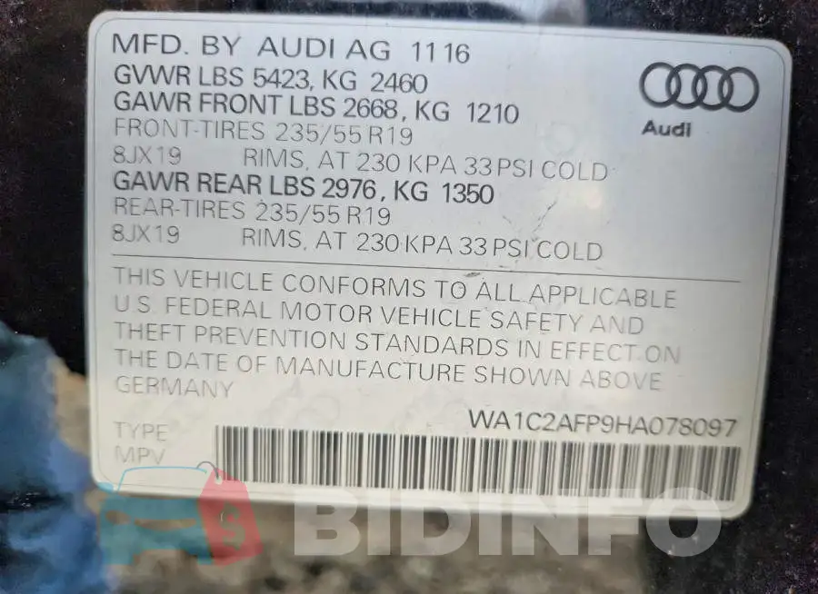 WA1C2AFP9HA078097 Photo# 12