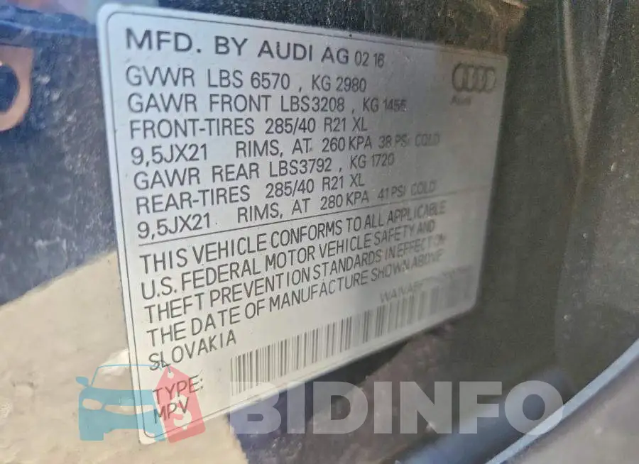 WA1VABF77HD007965 Photo# 12