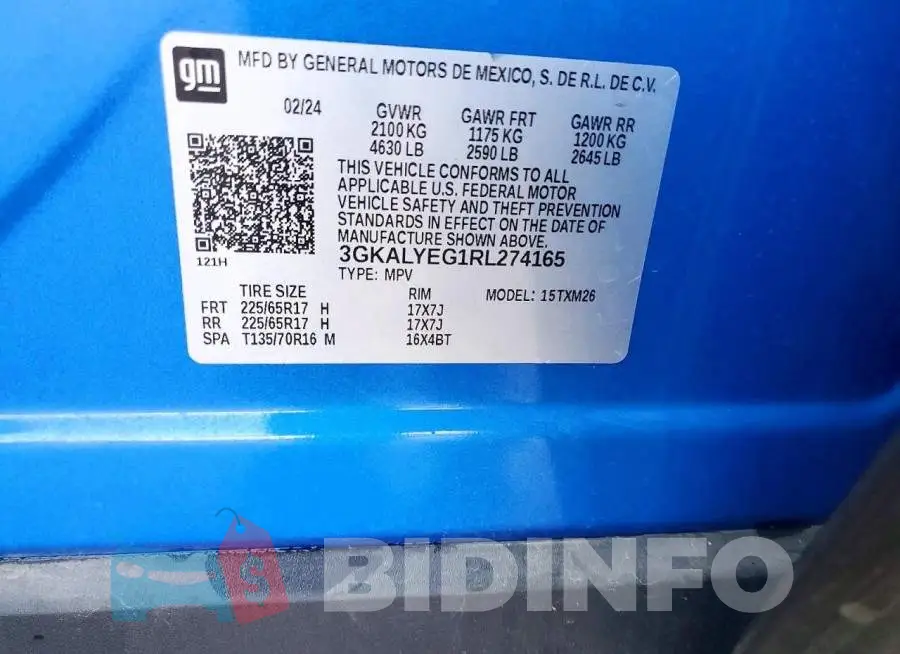 3GKALYEG1RL274165 Photo# 13