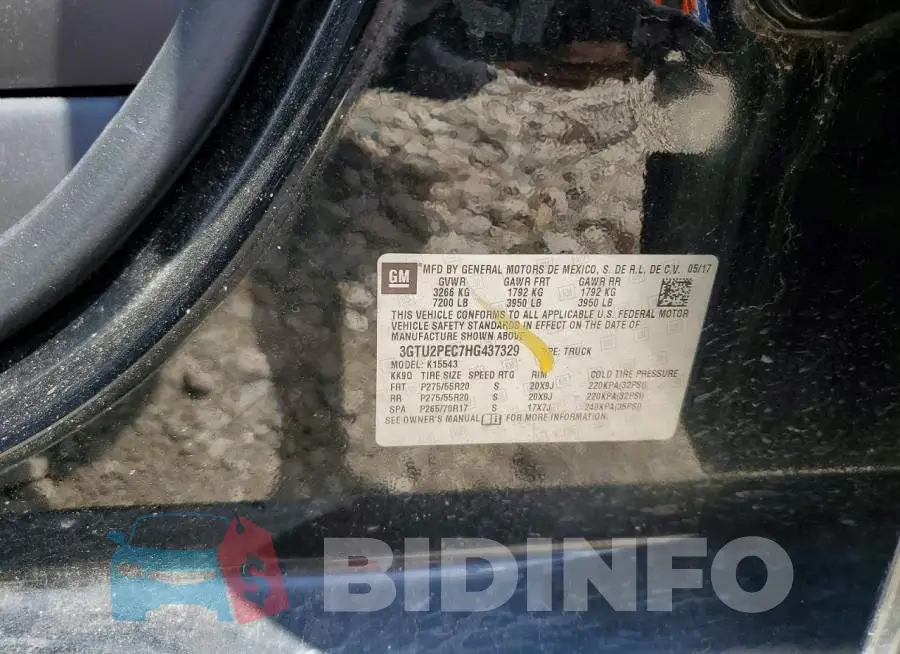 3GTU2PEC7HG437329 Photo# 13