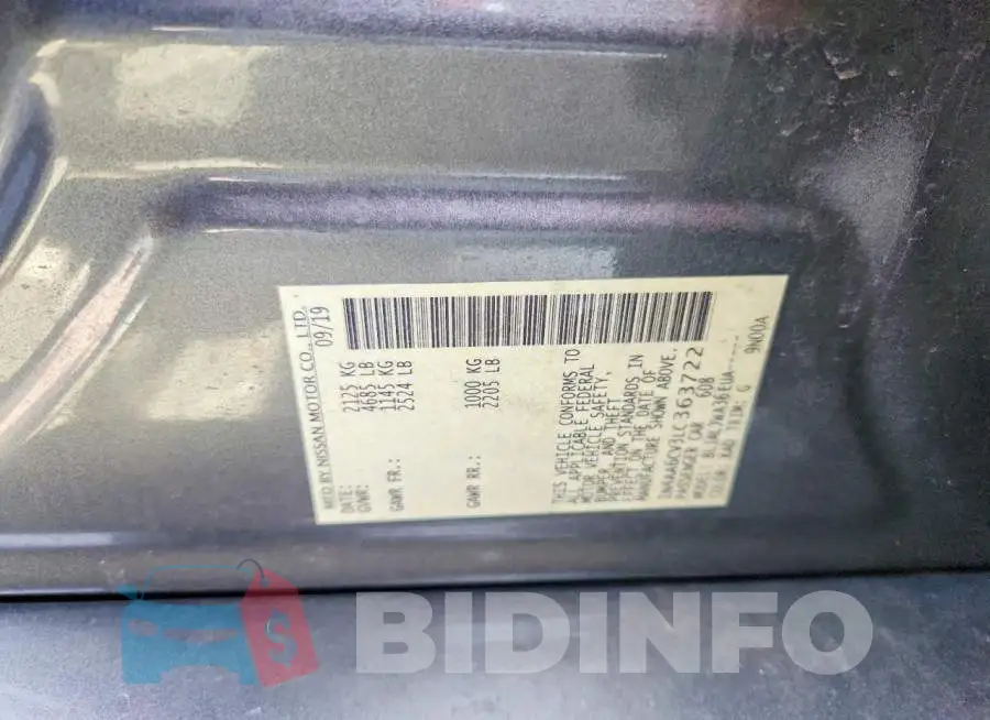 1N4AA6CV3LC363722 Photo# 12
