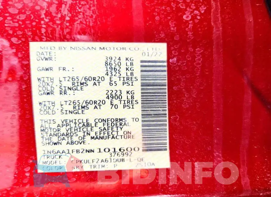 1N6AA1FB2NN101600 Photo# 13