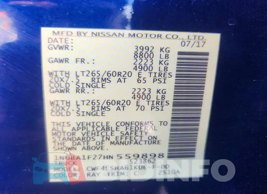 1N6BA1F27HN559898 Photo# 12