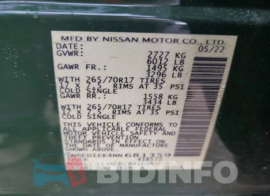 1N6ED1EK4NN681359 Photo# 13