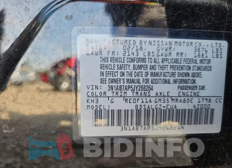 3N1AB7AP5JY268264 Photo# 13