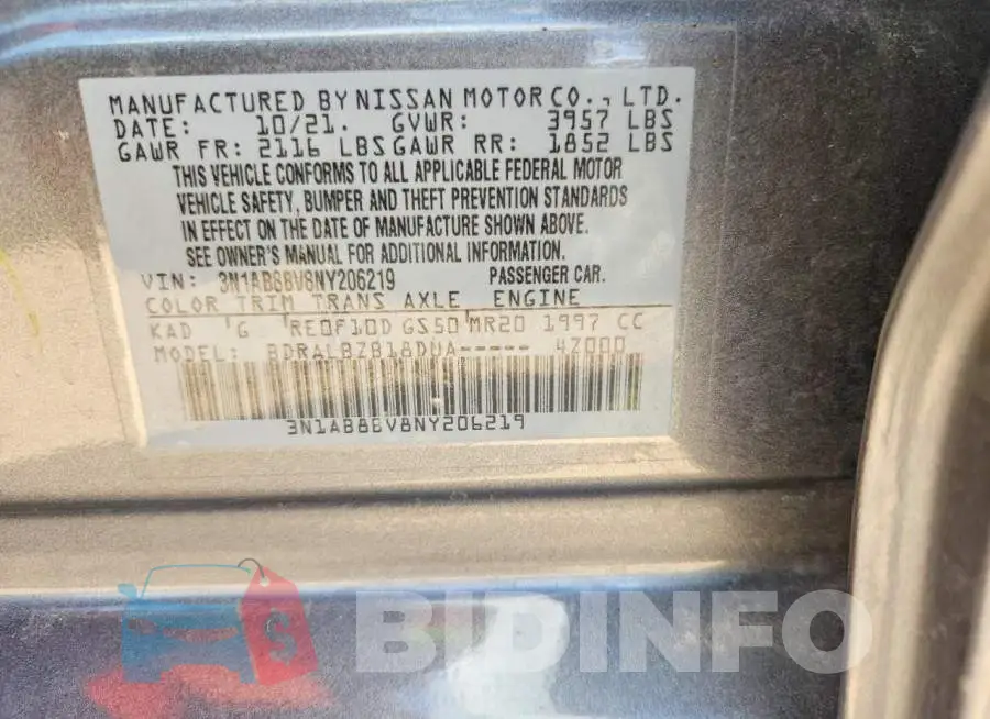 3N1AB8BV8NY206219 Photo# 12