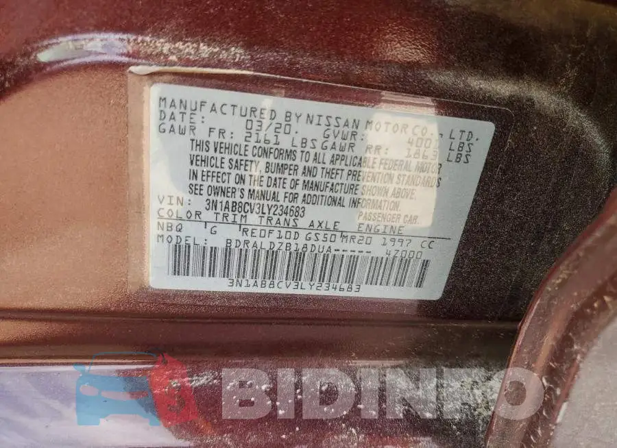 3N1AB8CV3LY234683 Photo# 12