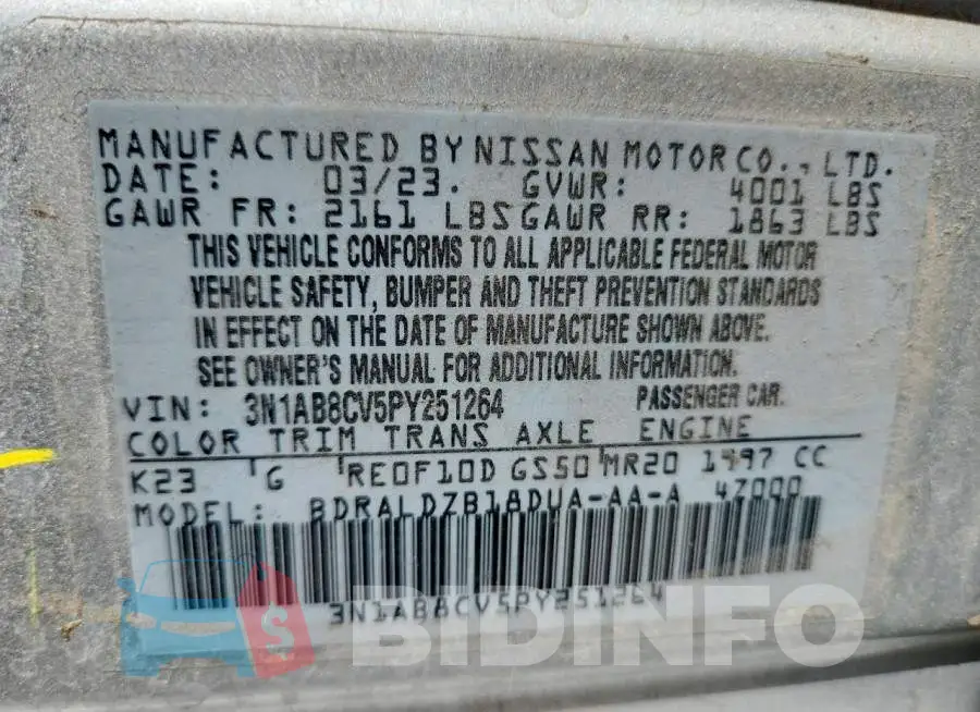 3N1AB8CV5PY251264 Photo# 12