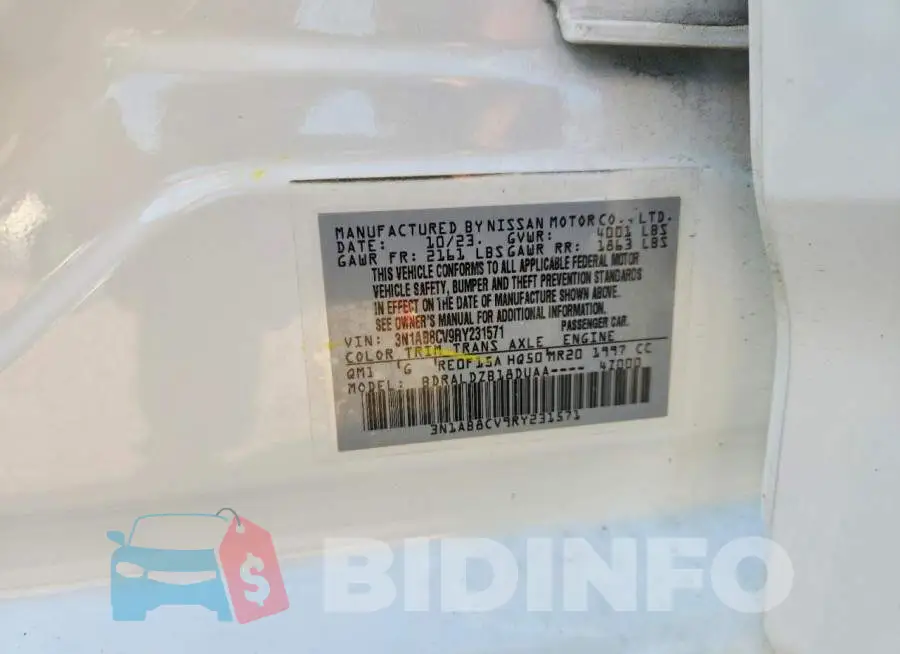 3N1AB8CV9RY231571 Photo# 13
