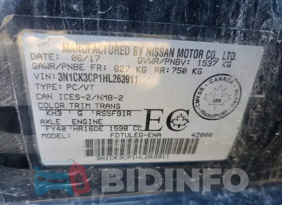3N1CK3CP1HL263911 Photo# 12