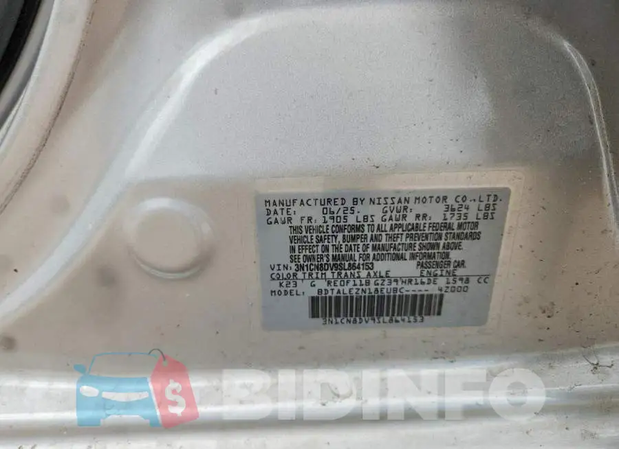 3N1CN8DV9SL864153 Photo# 13