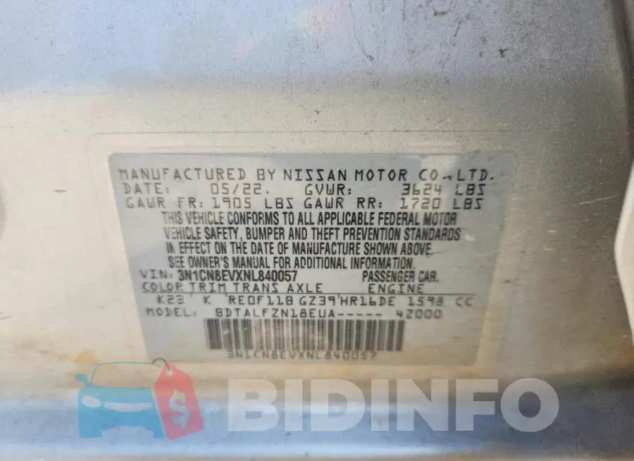 3N1CN8EVXNL840057 Photo# 12