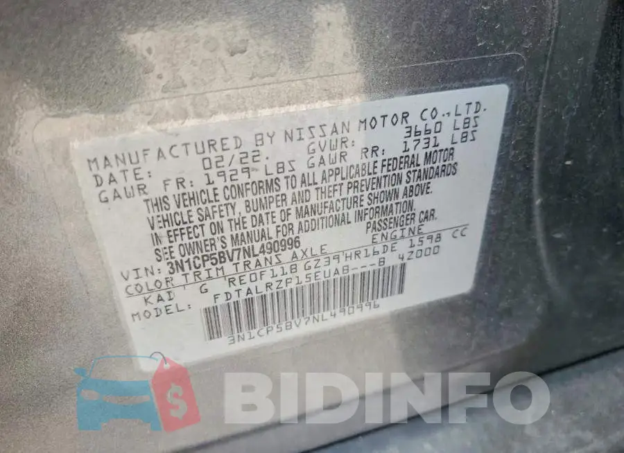 3N1CP5BV7NL490996 Photo# 14