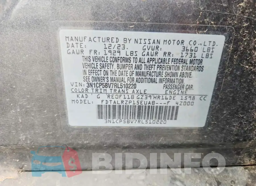3N1CP5BV7RL510220 Photo# 12