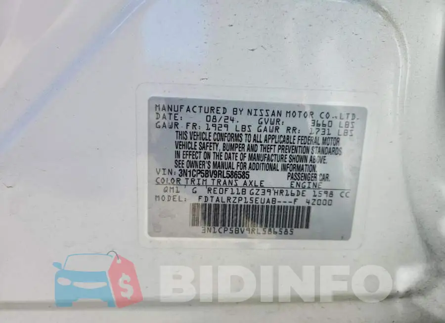 3N1CP5BV9RL586585 Photo# 12