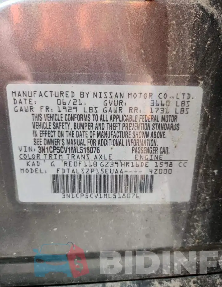 3N1CP5CV1ML518076 Photo# 13