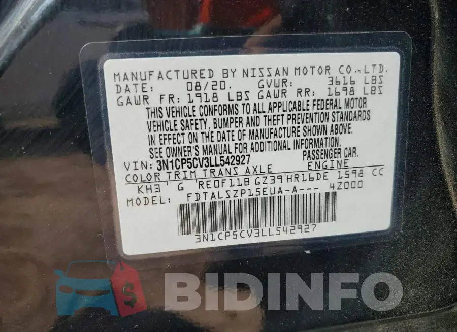 3N1CP5CV3LL542927 Photo# 13