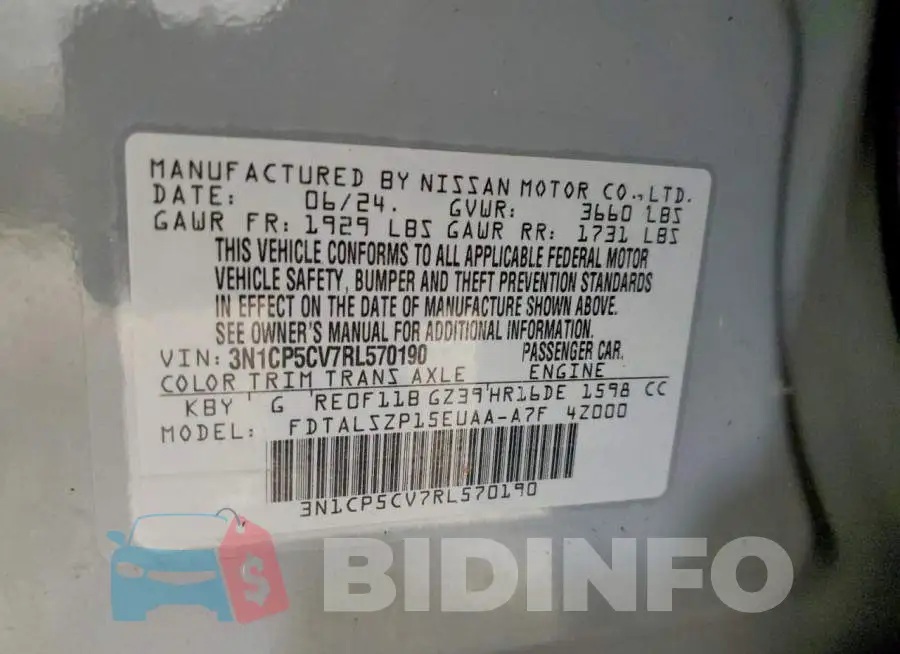 3N1CP5CV7RL570190 Photo# 13