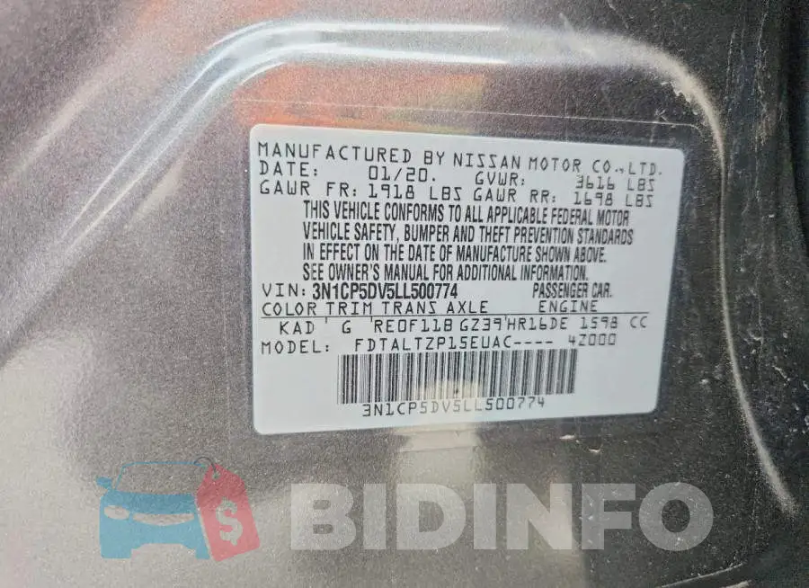 3N1CP5DV5LL500774 Photo# 13