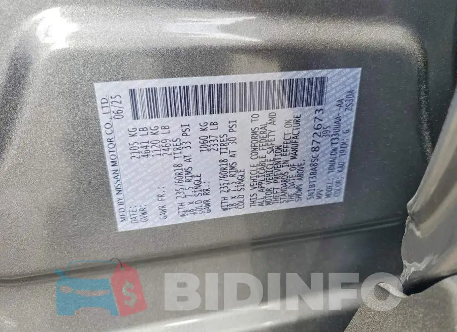 5N1BT3BA8SC872673 Photo# 13