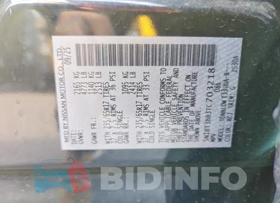 5N1BT3BB3TC703218 Photo# 12