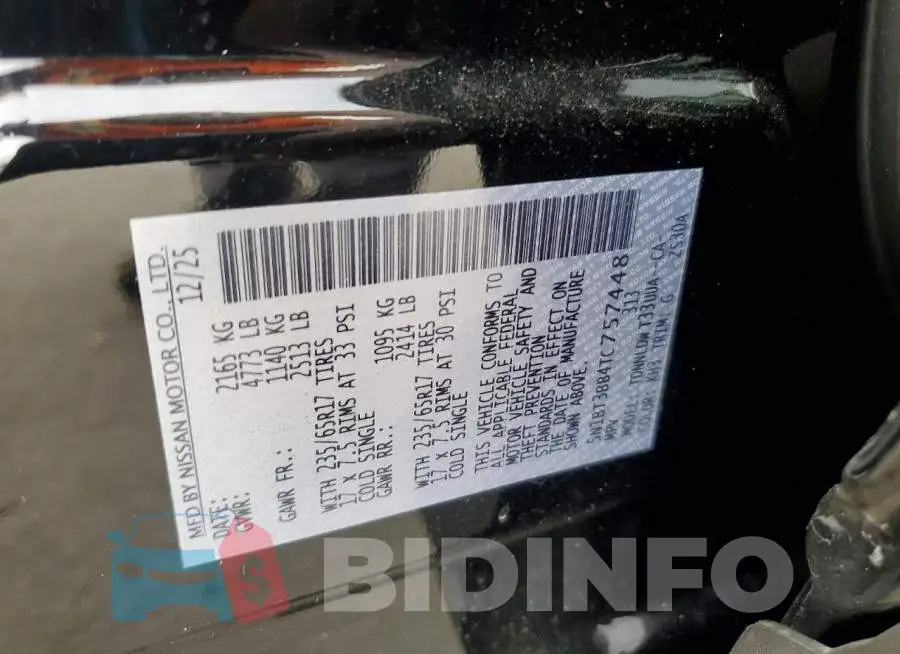 5N1BT3BB4TC757448 Photo# 14