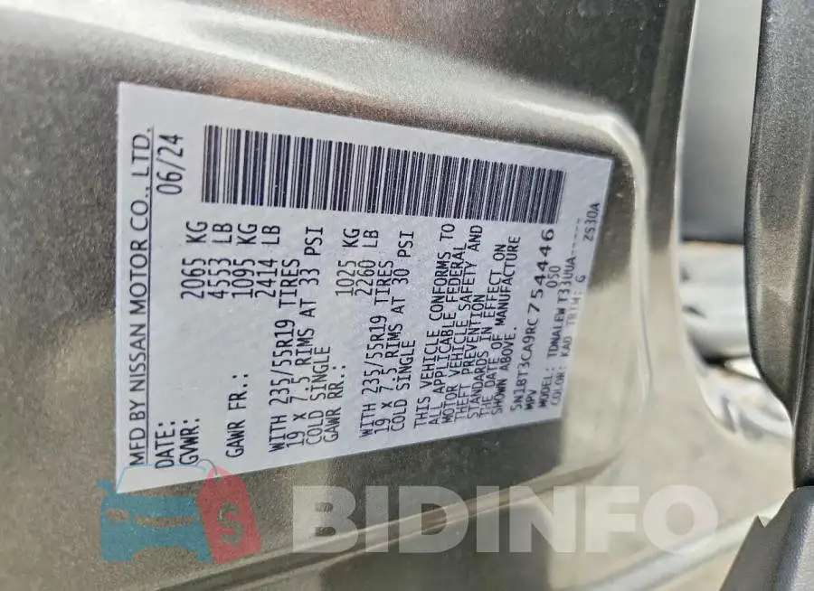 5N1BT3CA9RC754446 Photo# 14