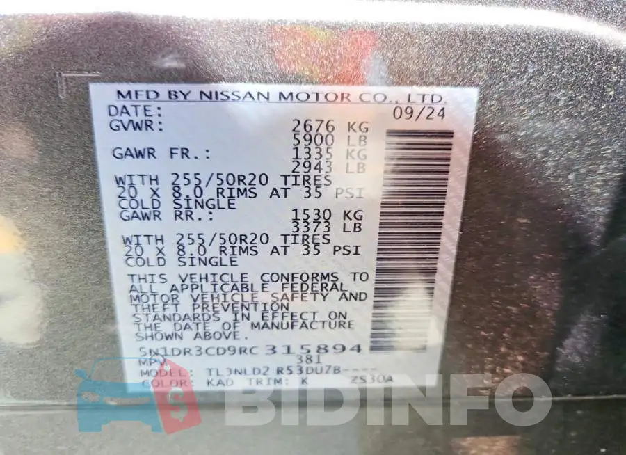 5N1DR3CD9RC315894 Photo# 13