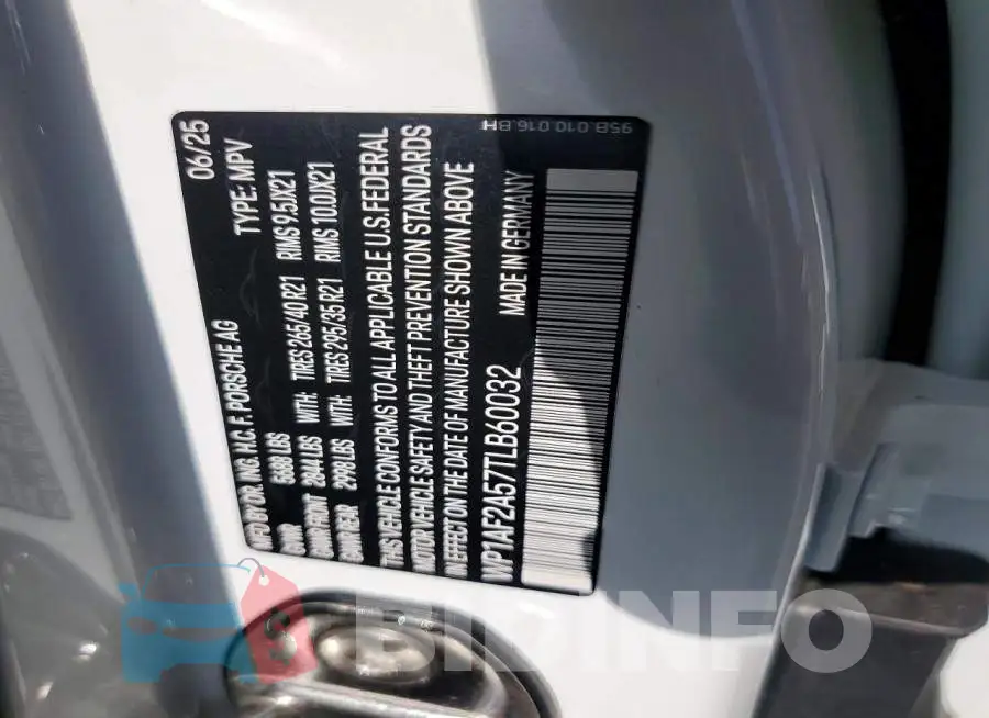 WP1AF2A57TLB60032 Photo# 13