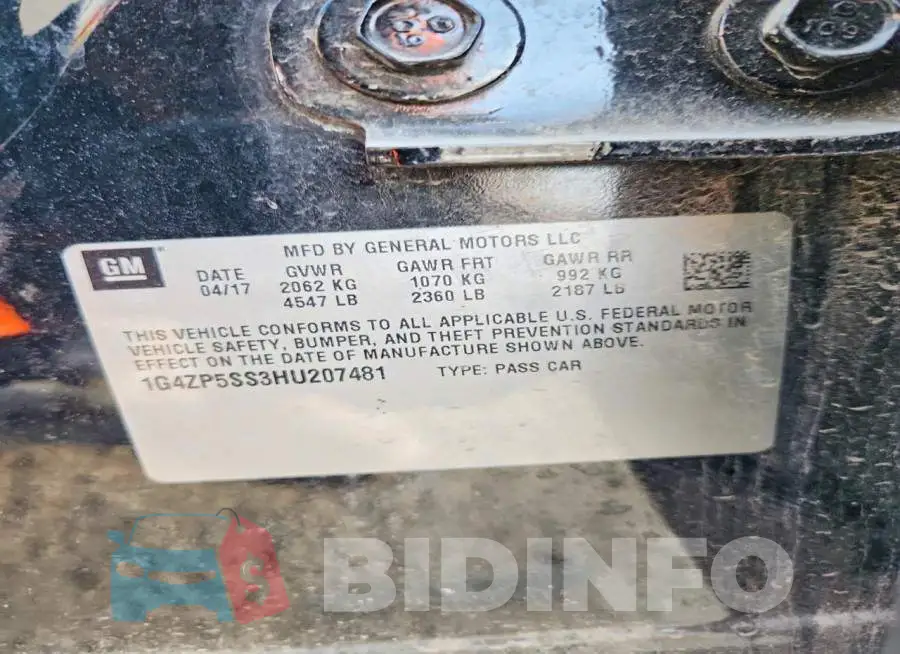 1G4ZP5SS3HU207481 Photo# 12