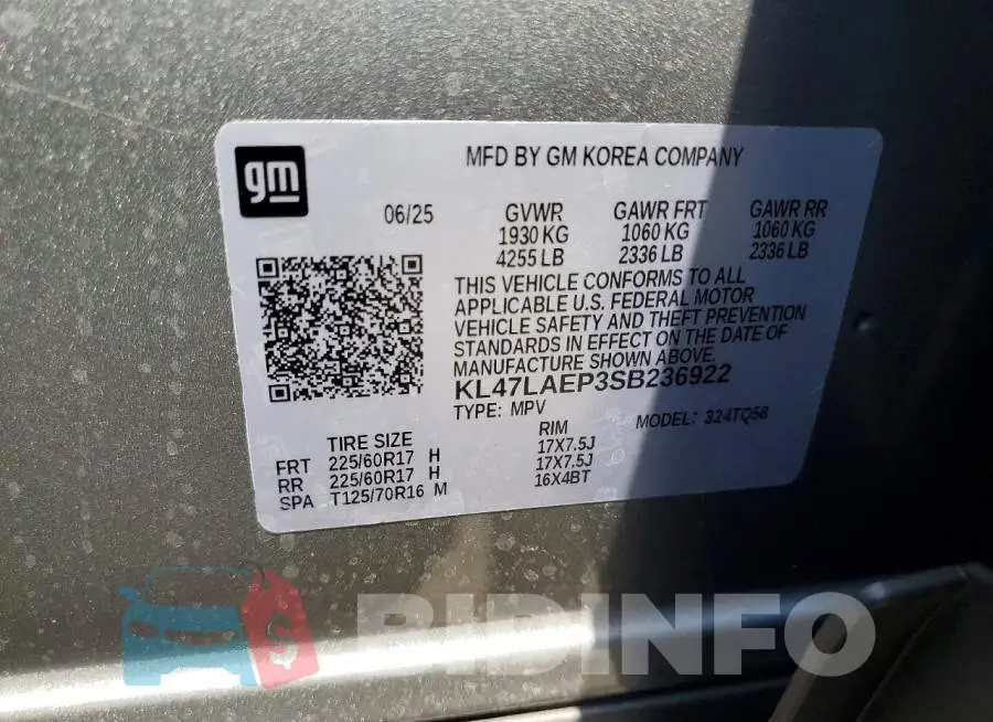 KL47LAEP3SB236922 Photo# 14