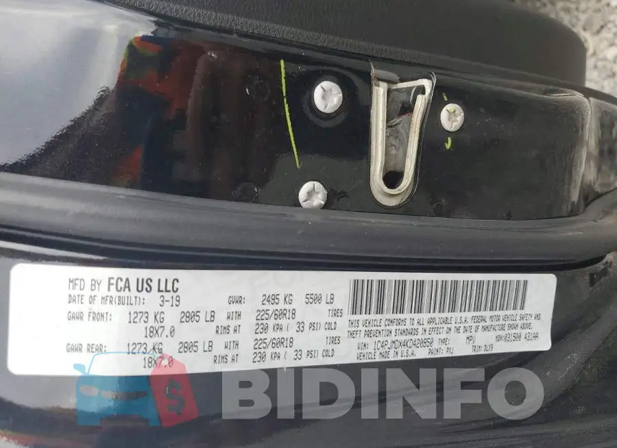 1C4PJMDX4KD420950 Photo# 13