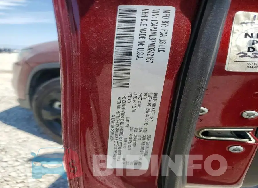 1C4PJMLB7MD242167 Photo# 12