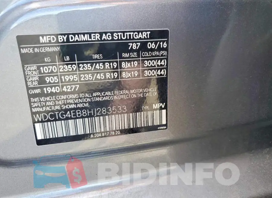 WDCTG4EB8HJ283533 Photo# 13